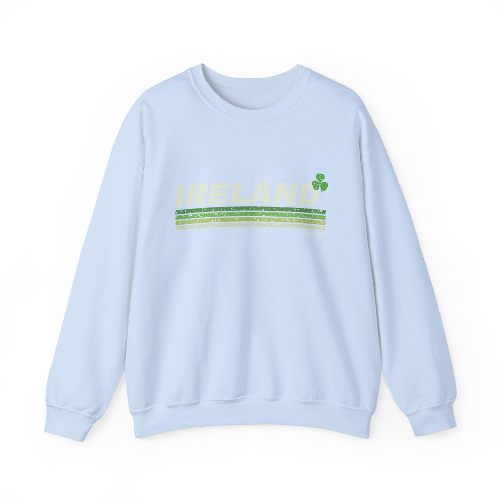 Ireland Est 1937 Retro Stripes Crewneck Sweatshirt