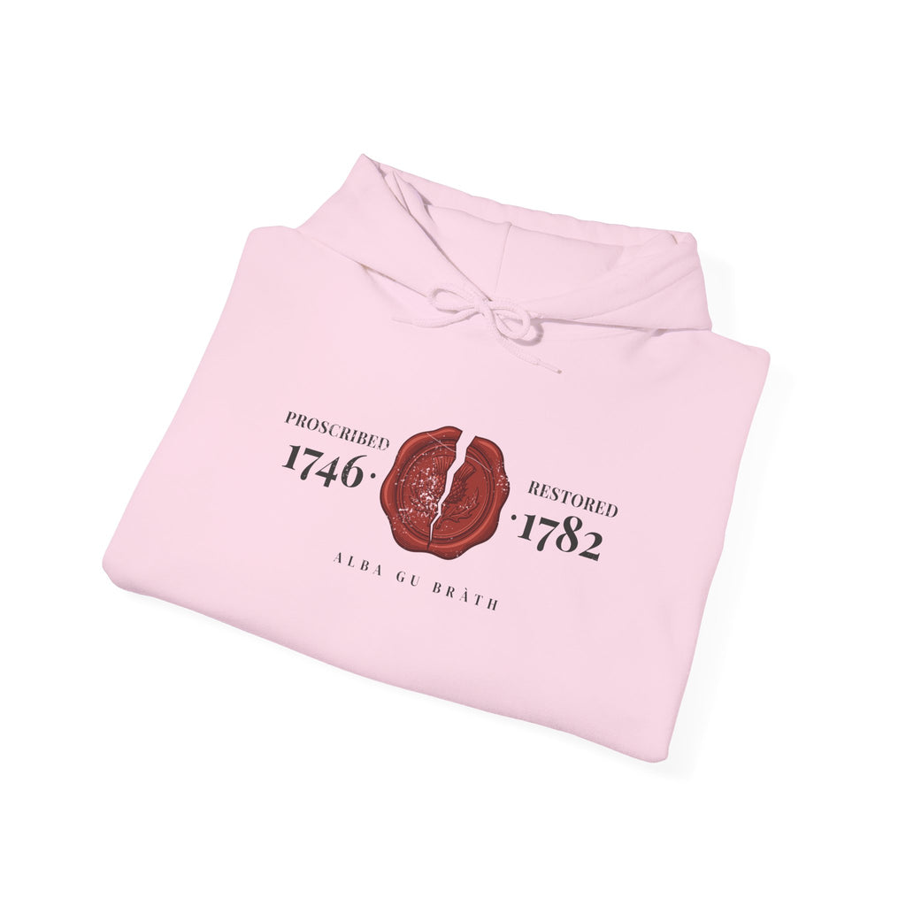Proscribed 1746 Restored 1782 Alba Gu Bràth Thistle Seal Hoodie