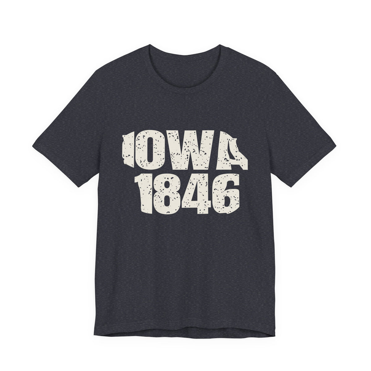 Iowa Vintage Letters Map T-Shirt