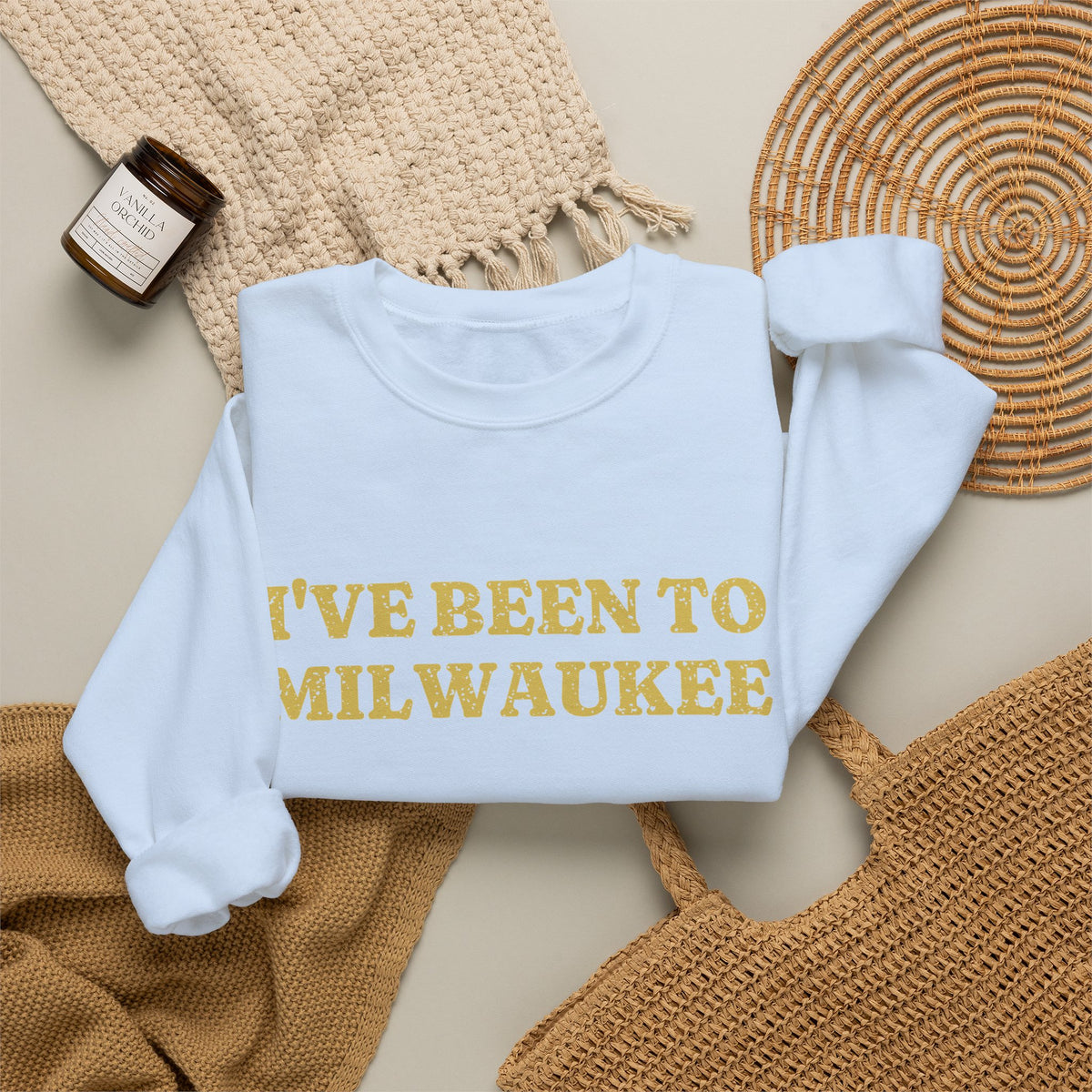 I've Been to Milwaukee Vintage Travel Souvenir Crewneck Sweatshirt
