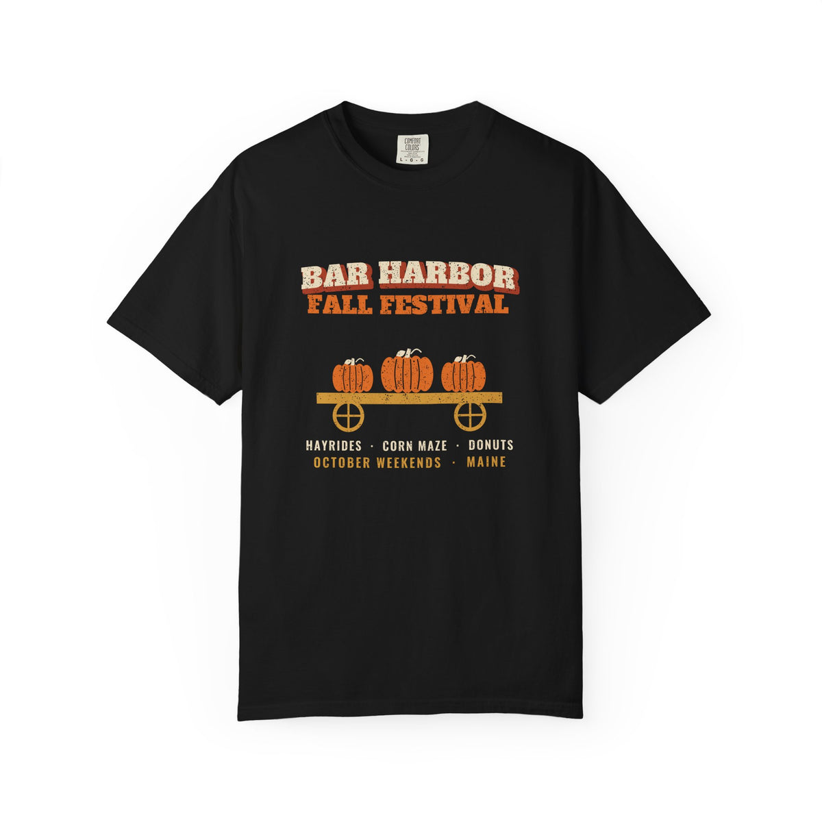 Bar Harbor Maine Fall Festival Hay Wagon T-Shirt