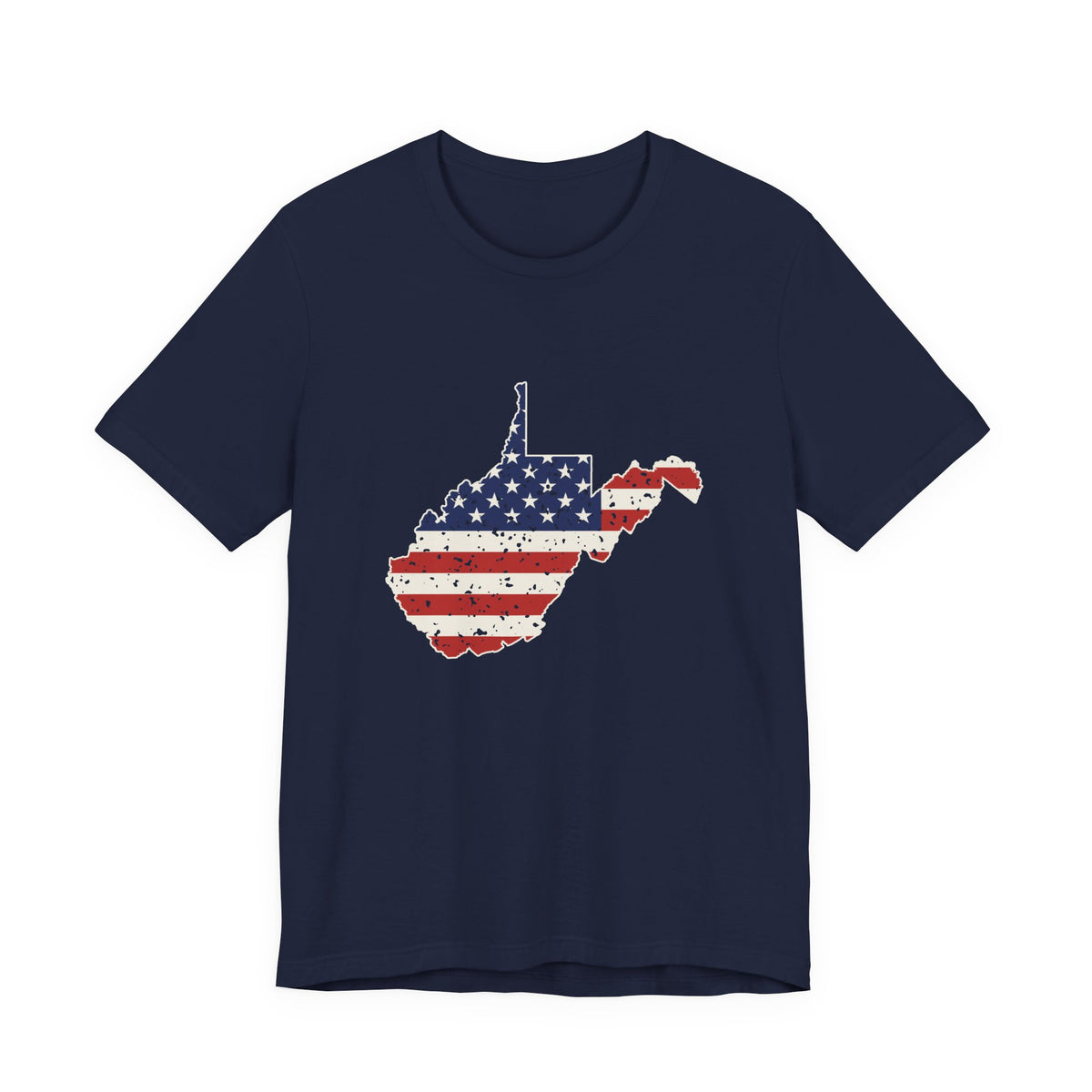 West Virginia American Flag Map T-Shirt