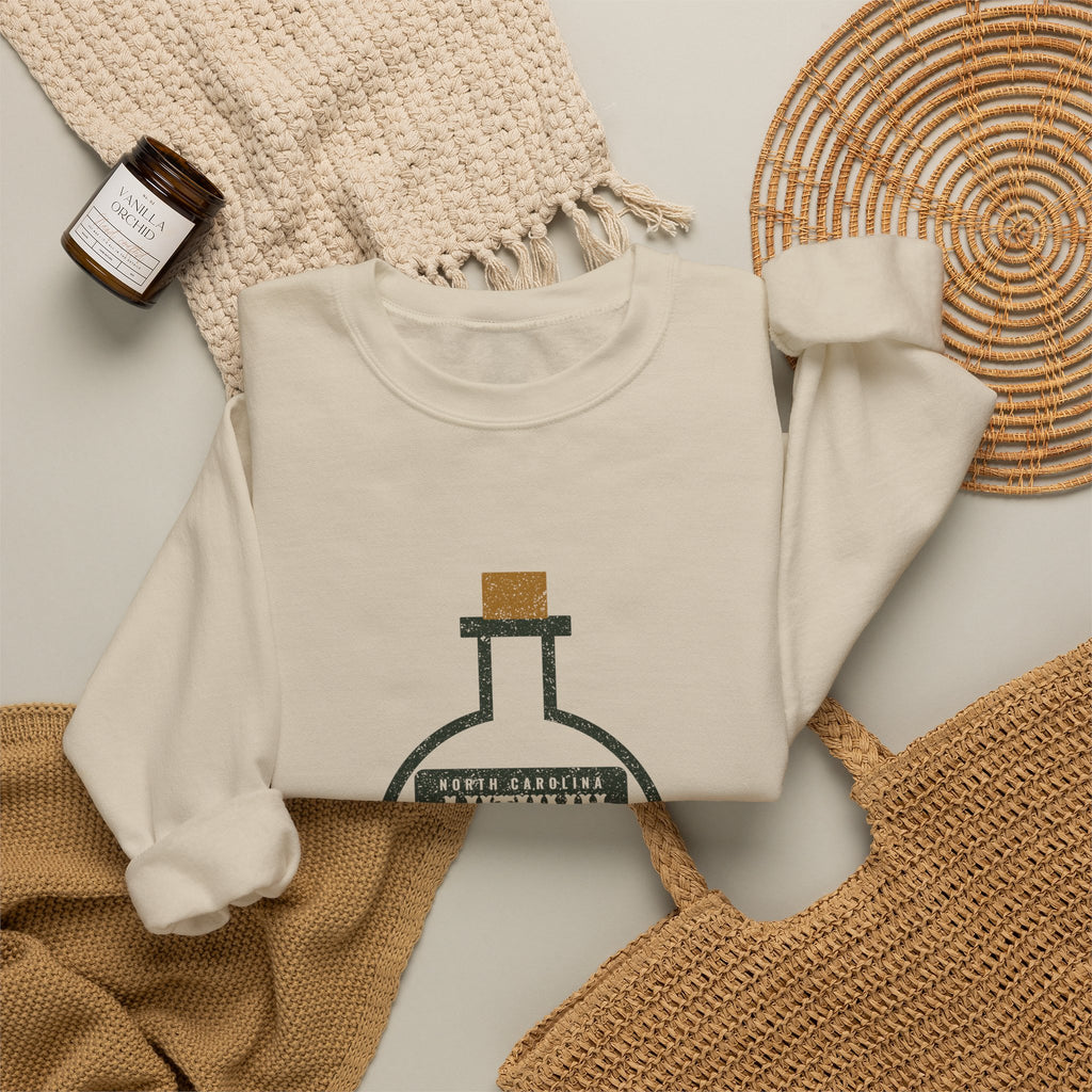 North Carolina Autumn Apothecary Flask Crewneck Sweatshirt