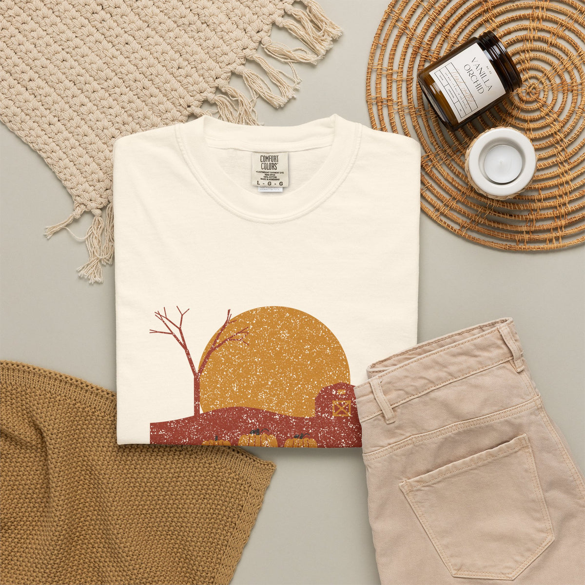 Harvest Moon Over Pennsylvania Barn T-Shirt