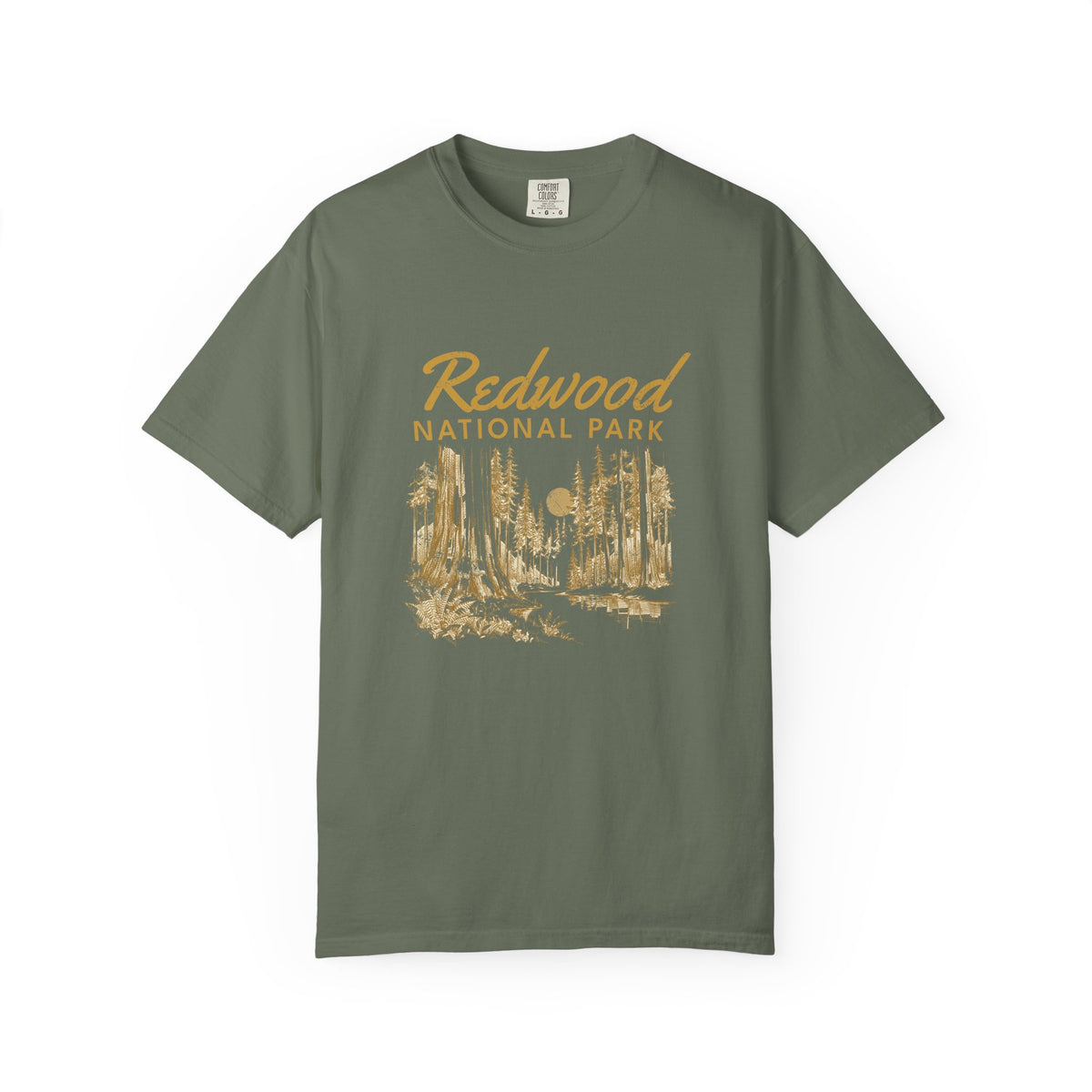 Redwood National Park Vintage Forest Sketch T-Shirt