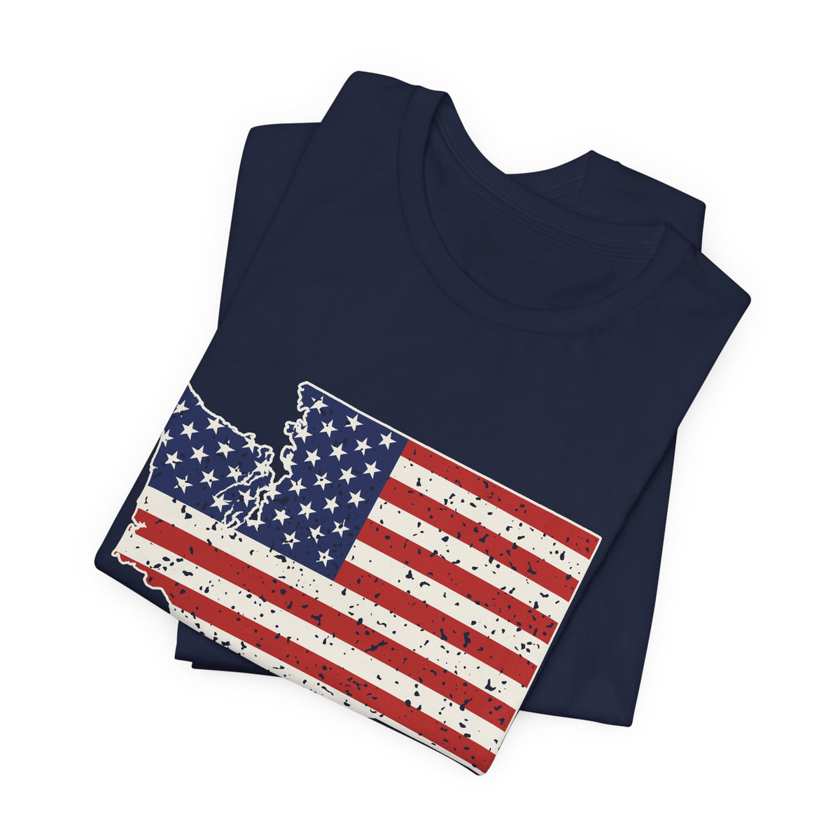 Washington American Flag Map T-Shirt