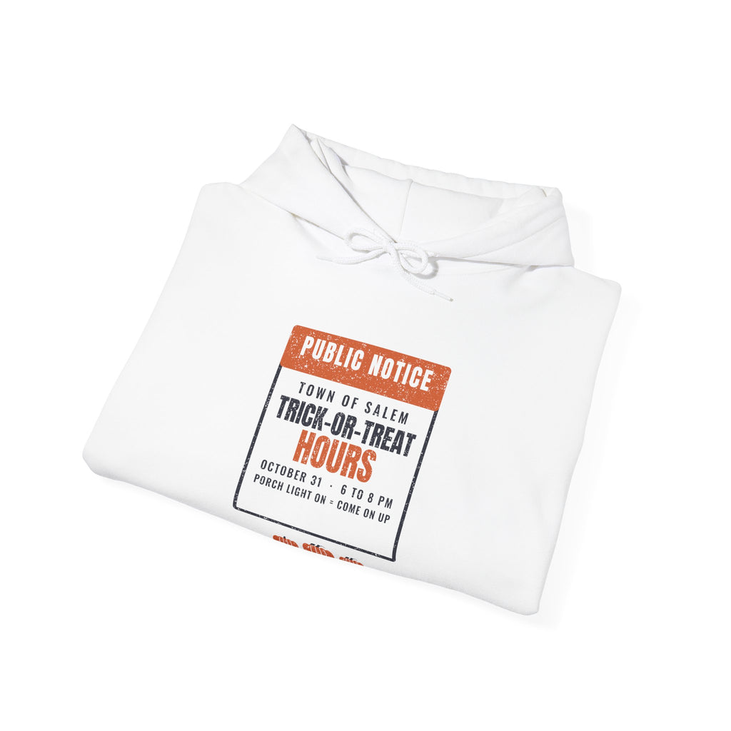 Salem Massachusetts Trick-or-Treat Hours Notice Hoodie