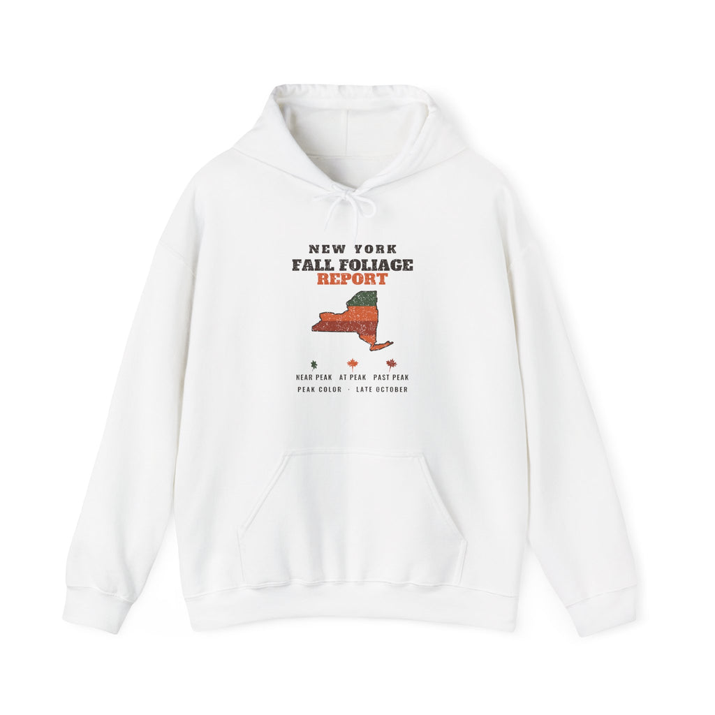 New York Fall Foliage Report Map Hoodie