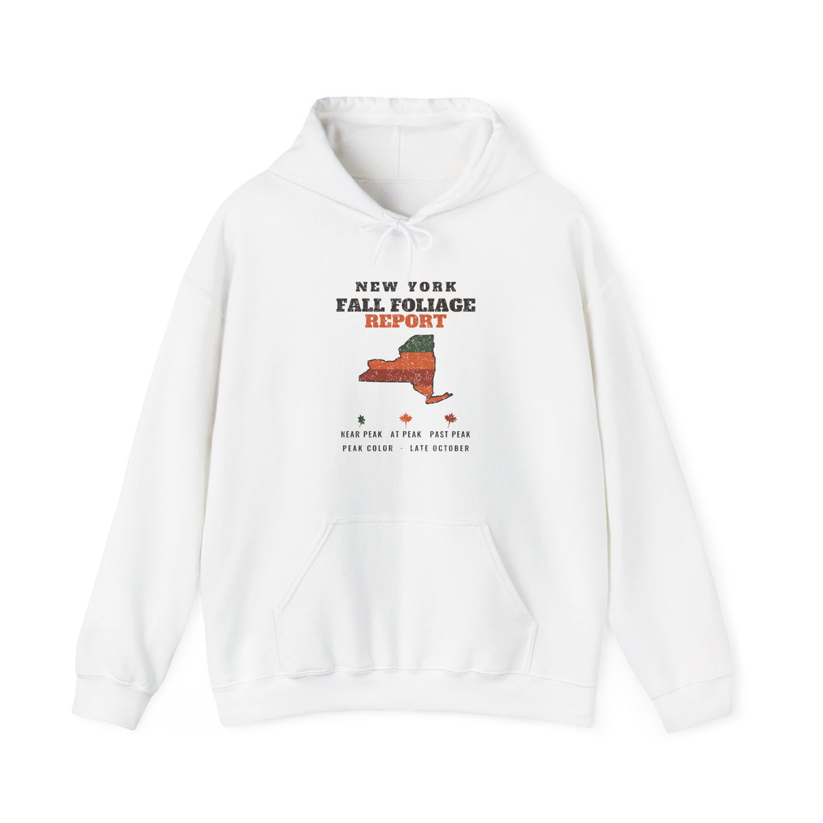 New York Fall Foliage Report Map Hoodie