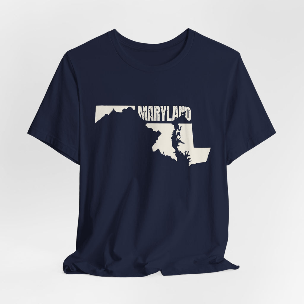 Maryland Vintage Letters Map T-Shirt