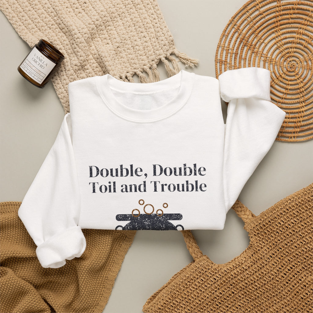 Double Double Toil and Trouble Cauldron Crewneck Sweatshirt