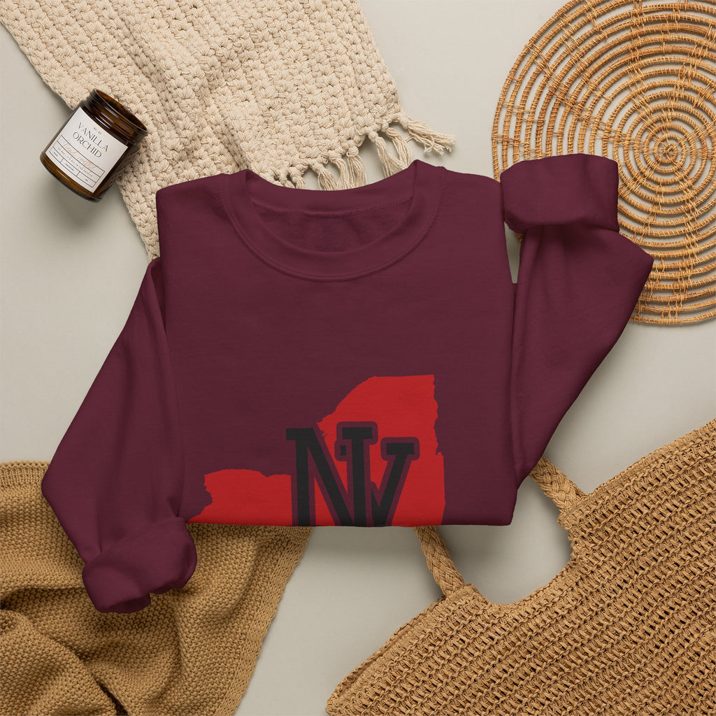 New York Varsity Monogram Map Crewneck Sweatshirt