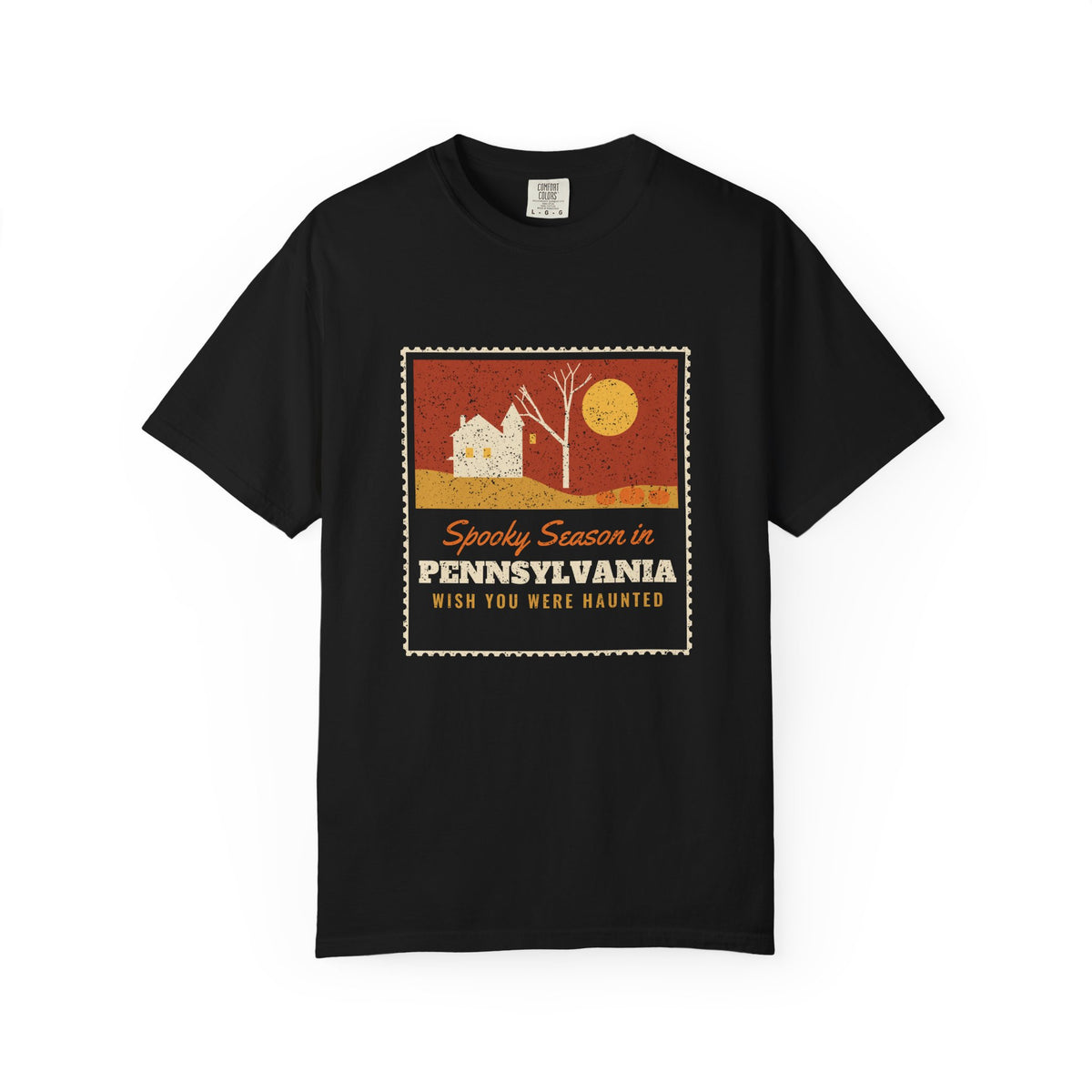 Spooky Season in Pennsylvania Haunted Postcard T-Shirt
