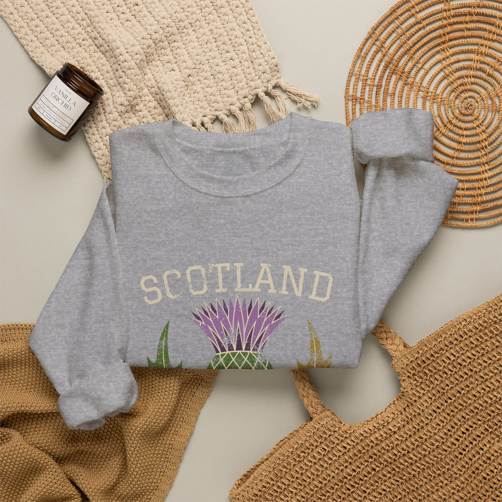 Scotland Thistle Vintage Emblem Crewneck Sweatshirt
