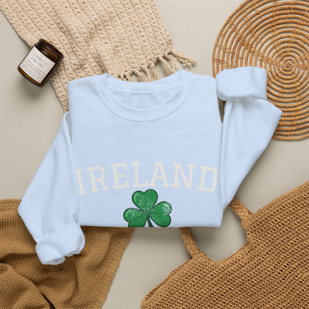 Ireland Éire Three Leaf Shamrock Crewneck Sweatshirt