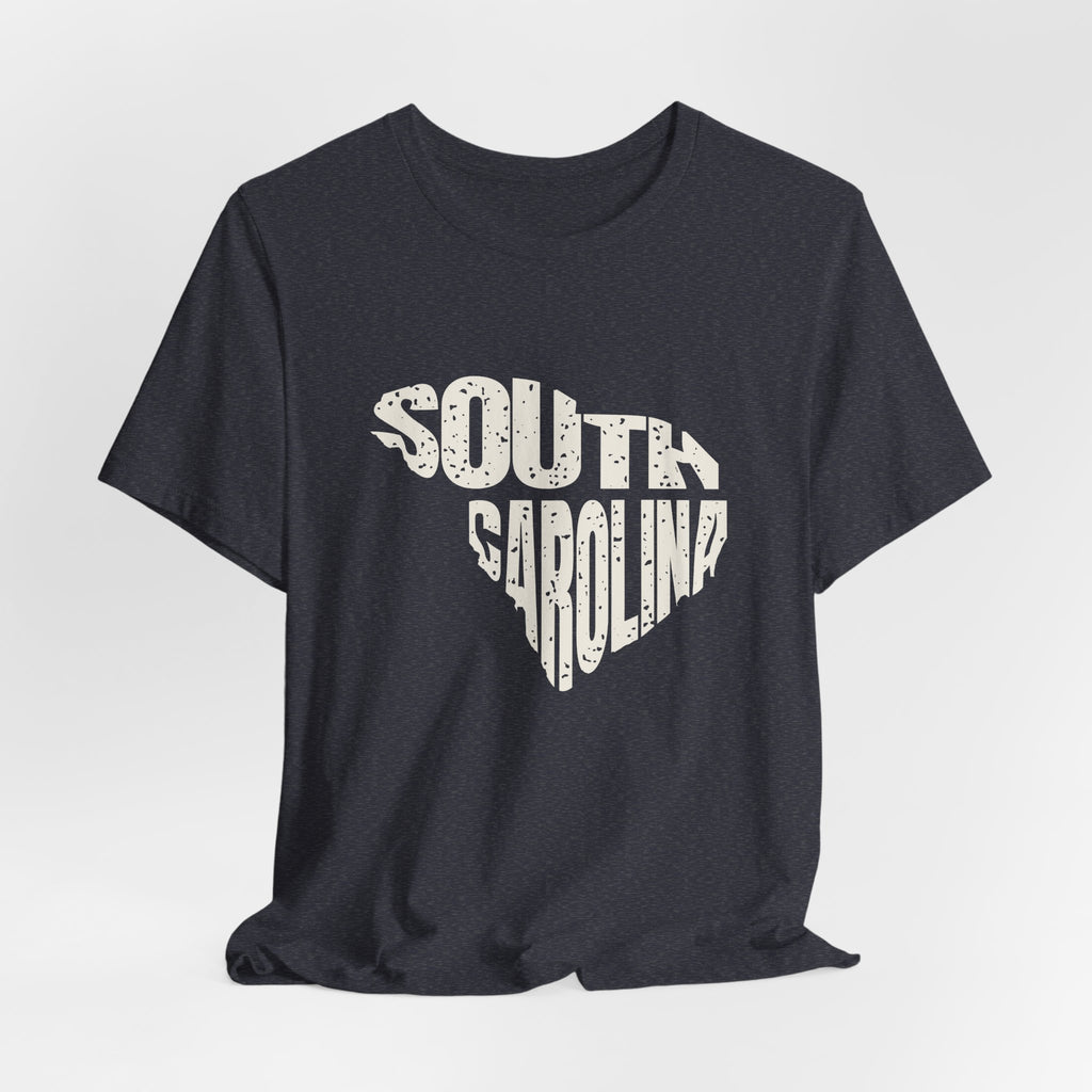 South Carolina Vintage Letters Map T-Shirt