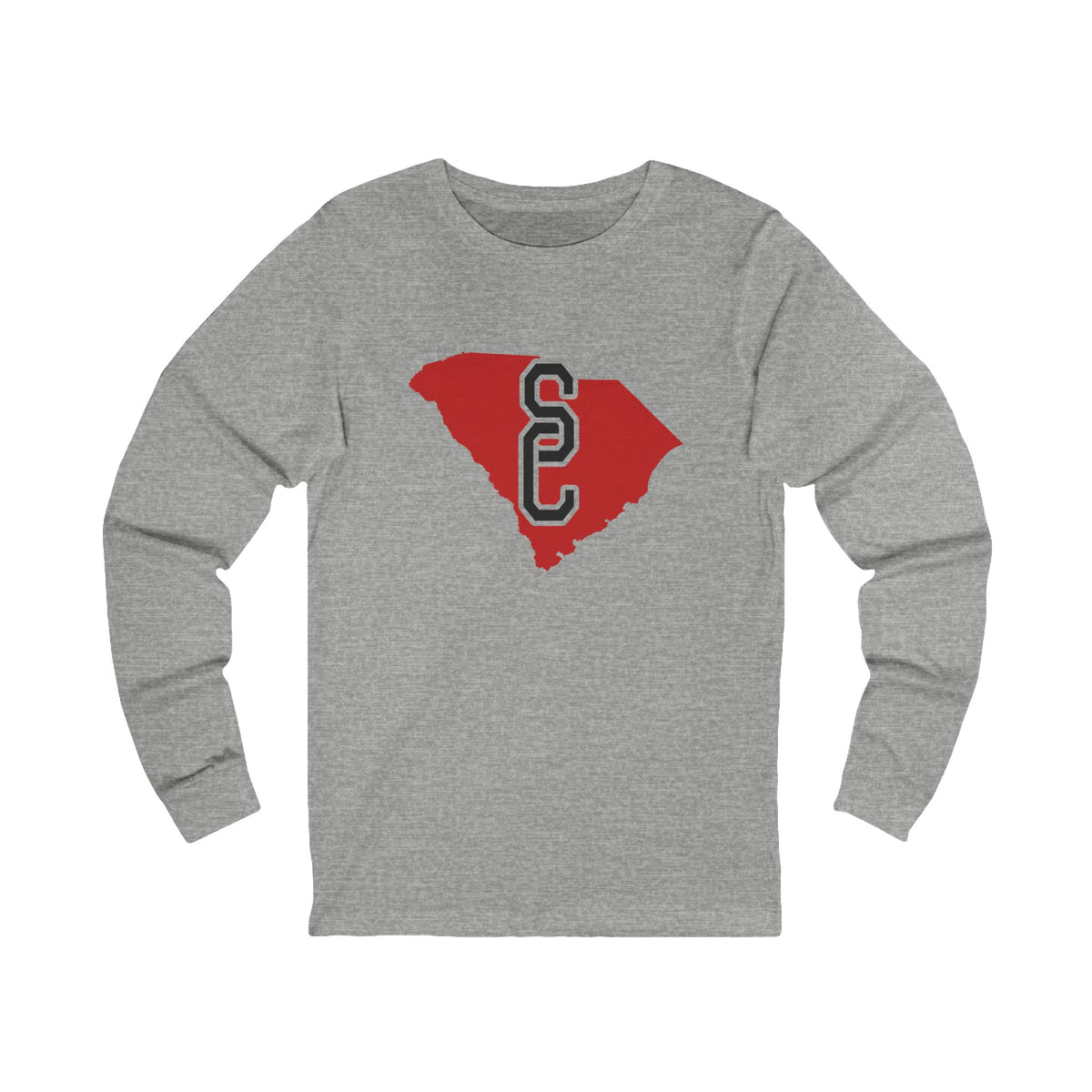 South Carolina Varsity Monogram Map Long Sleeve Tee