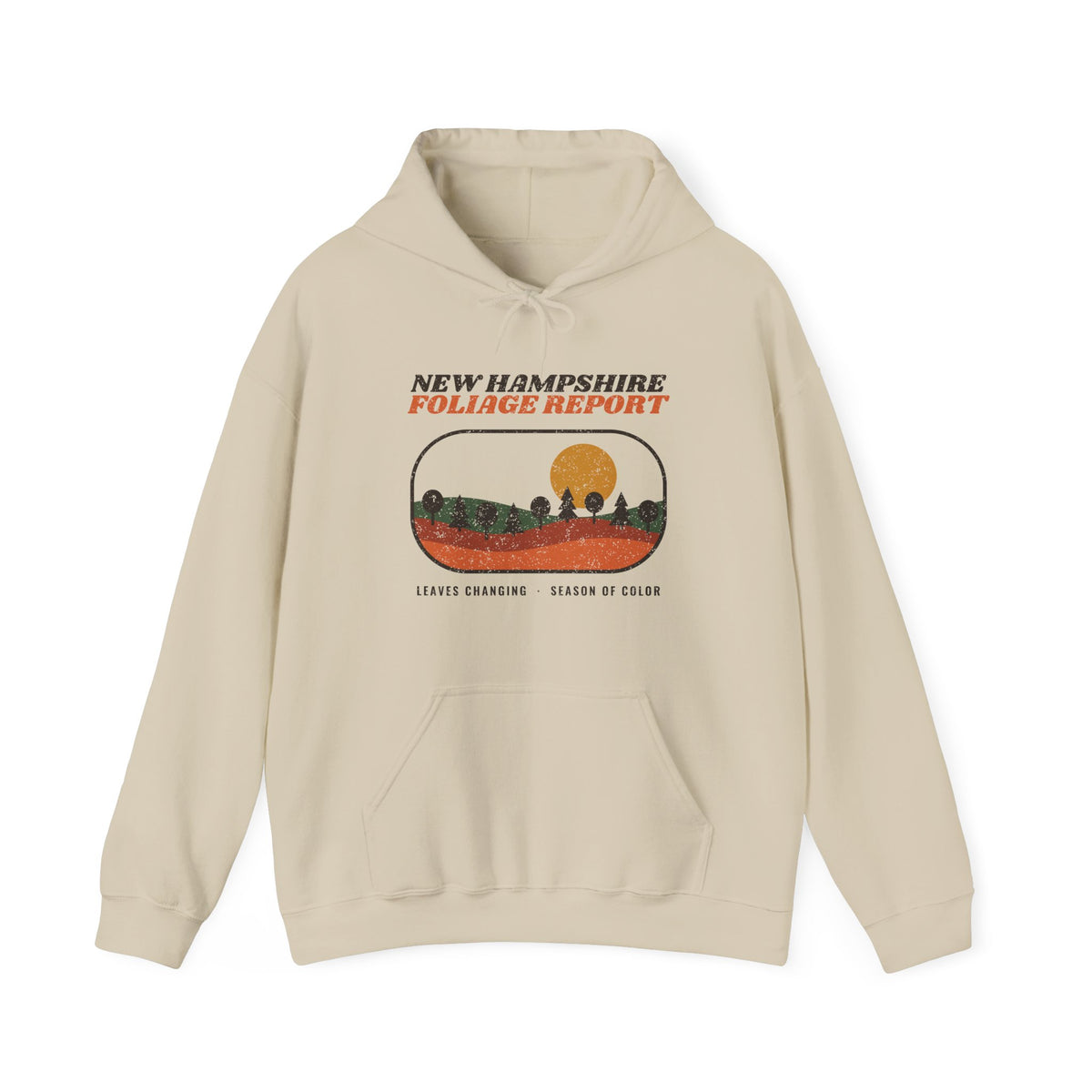 New Hampshire Foliage Report Retro Landscape Hoodie