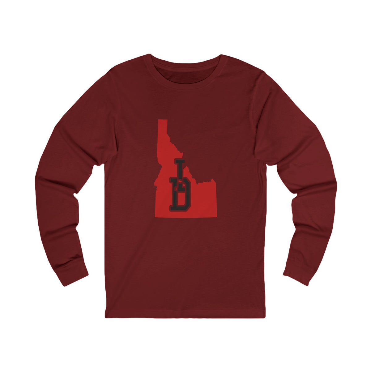 Idaho Varsity Monogram Map Long Sleeve Tee