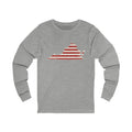 Virginia American Flag Map Long Sleeve Tee