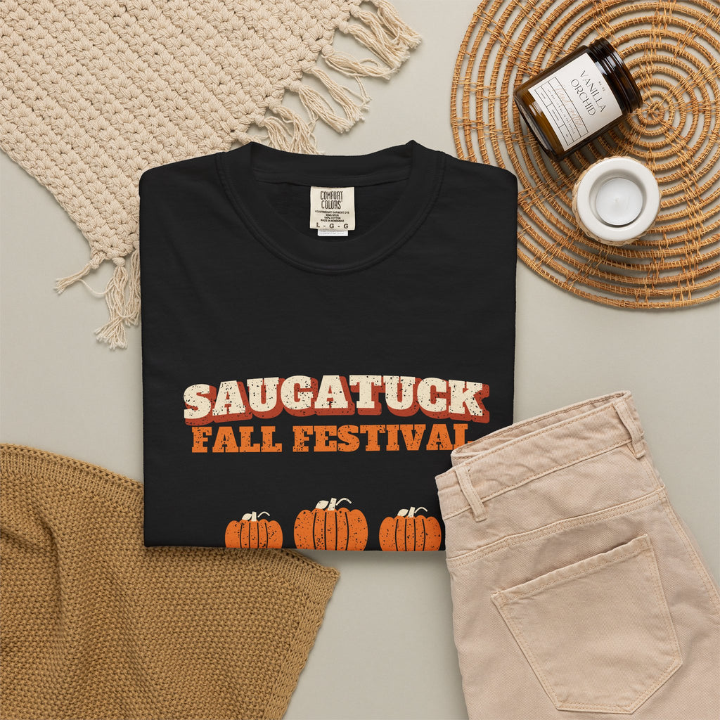 Saugatuck Michigan Fall Festival Hay Wagon T-Shirt