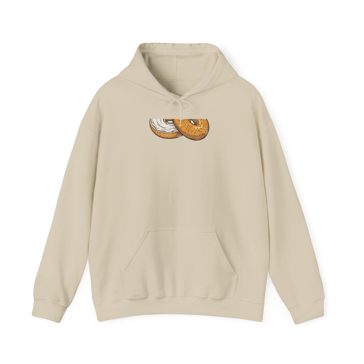 New York Everything Bagel Retro Food Illustration Hoodie