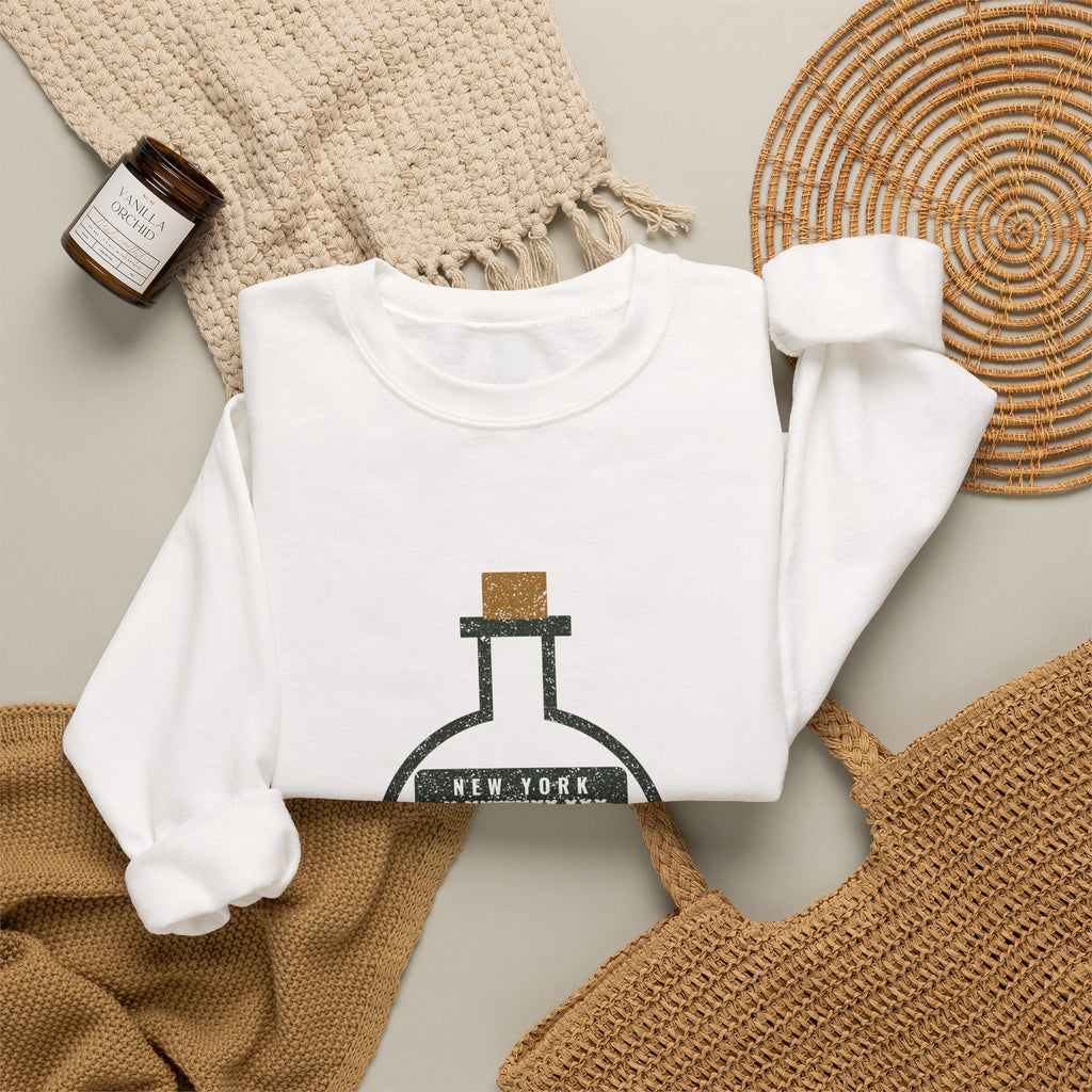 New York Autumn Apothecary Flask Crewneck Sweatshirt
