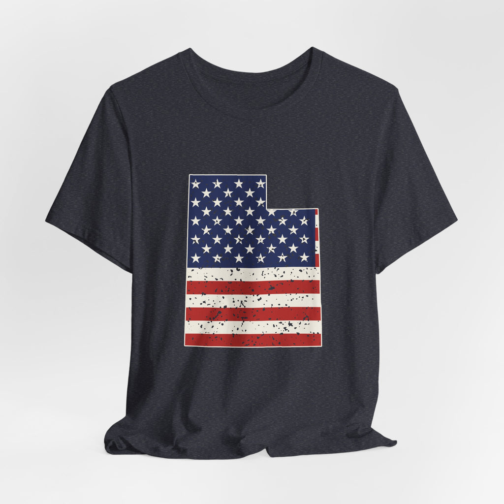 Utah American Flag Map T-Shirt