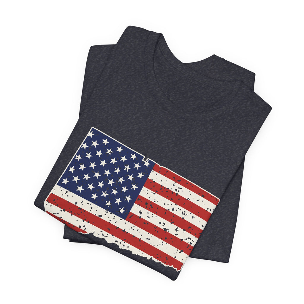 Connecticut American Flag Map T-Shirt