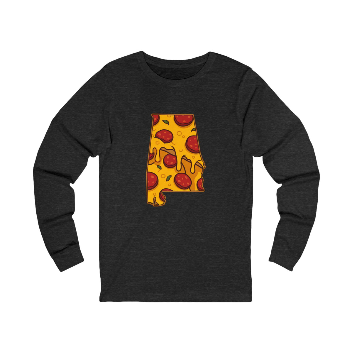 Alabama Pizza Map Long Sleeve Tee