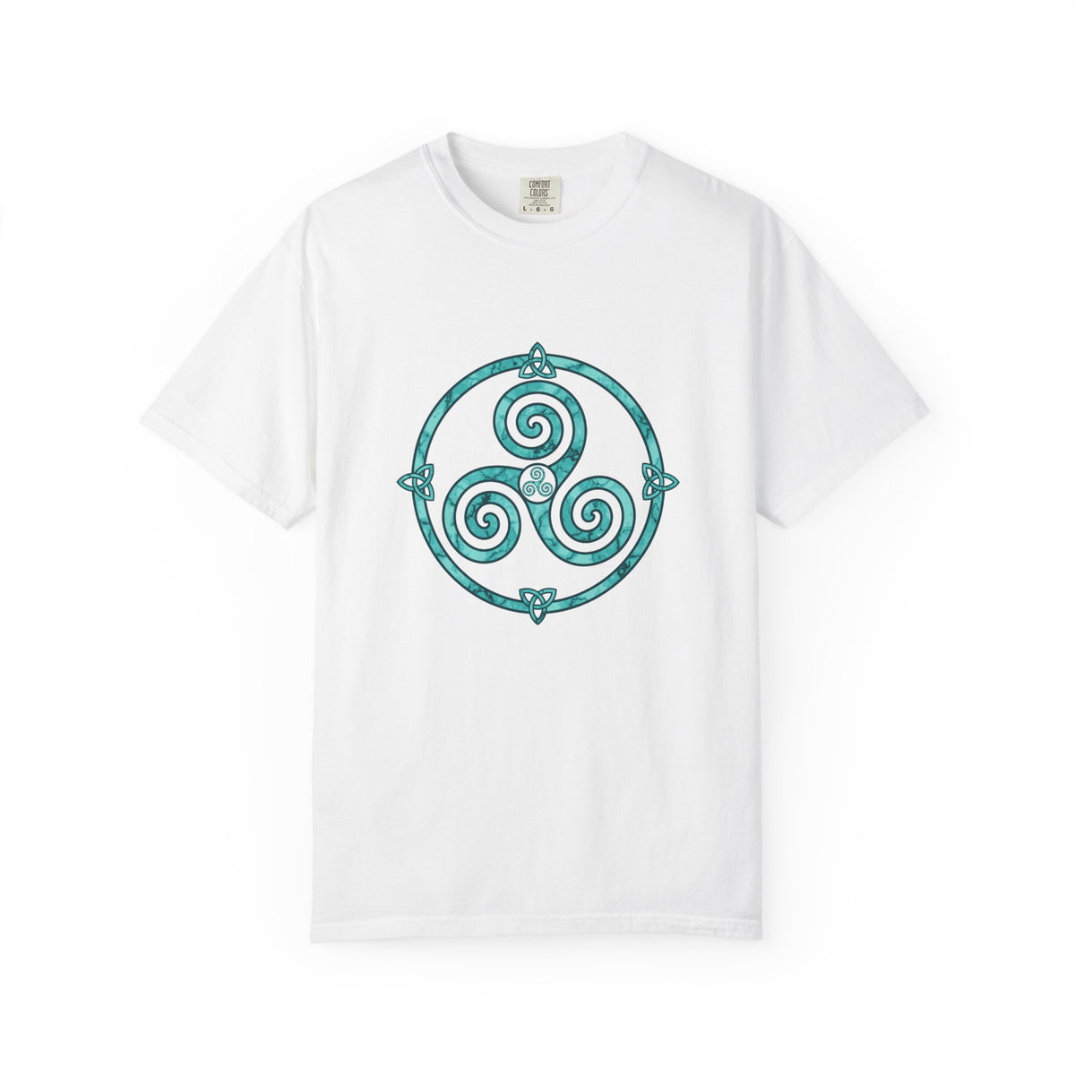 Celtic Triskele Spiral Trinity Knot Turquoise T-Shirt