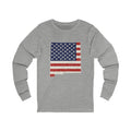 New Mexico American Flag Map Long Sleeve Tee