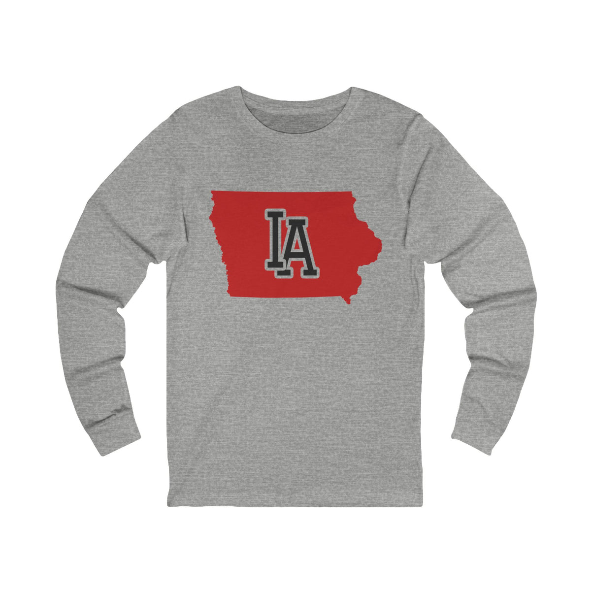 Iowa Varsity Monogram Map Long Sleeve Tee