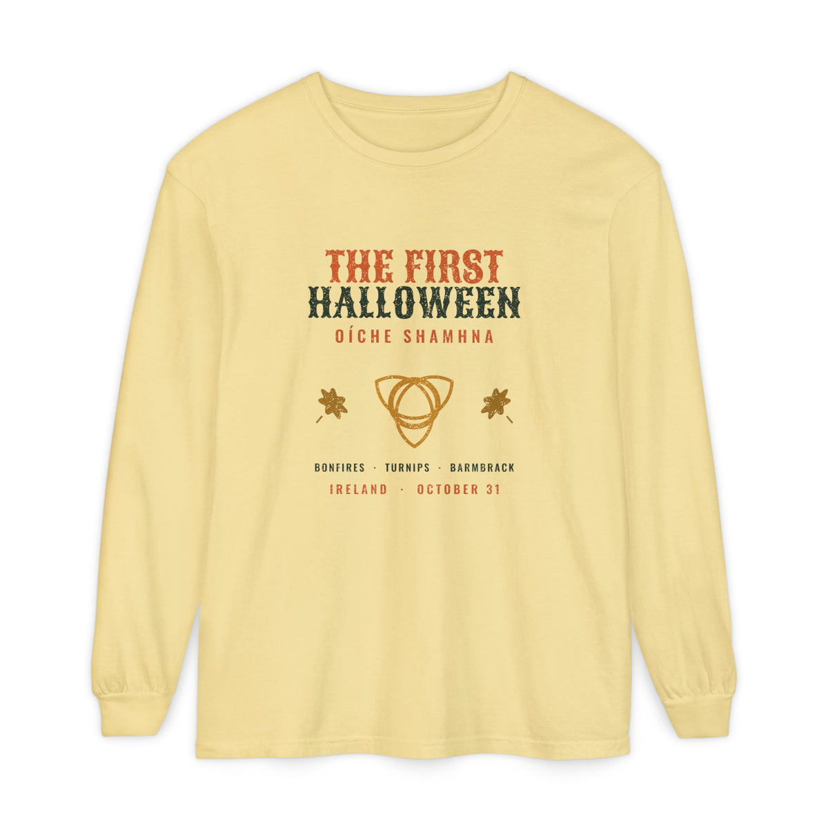 The First Halloween Oíche Shamhna Celtic Knot Long Sleeve Tee