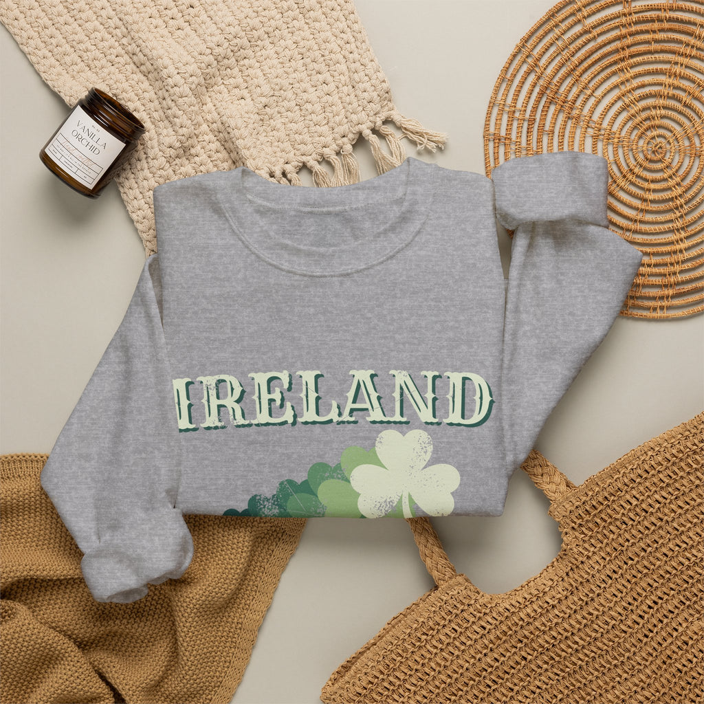 Ireland Est 1937 Vintage Ornate Lettering Crewneck Sweatshirt