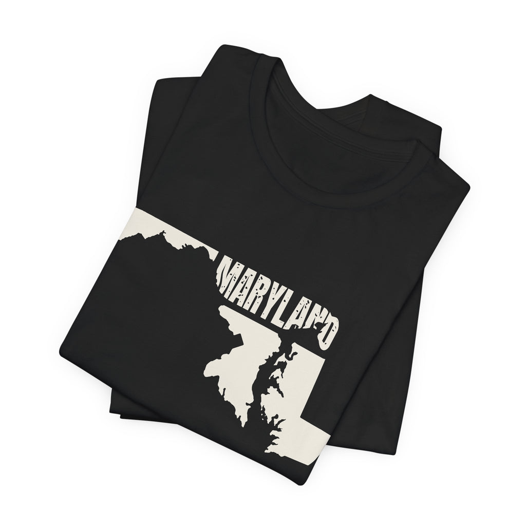 Maryland Vintage Letters Map T-Shirt