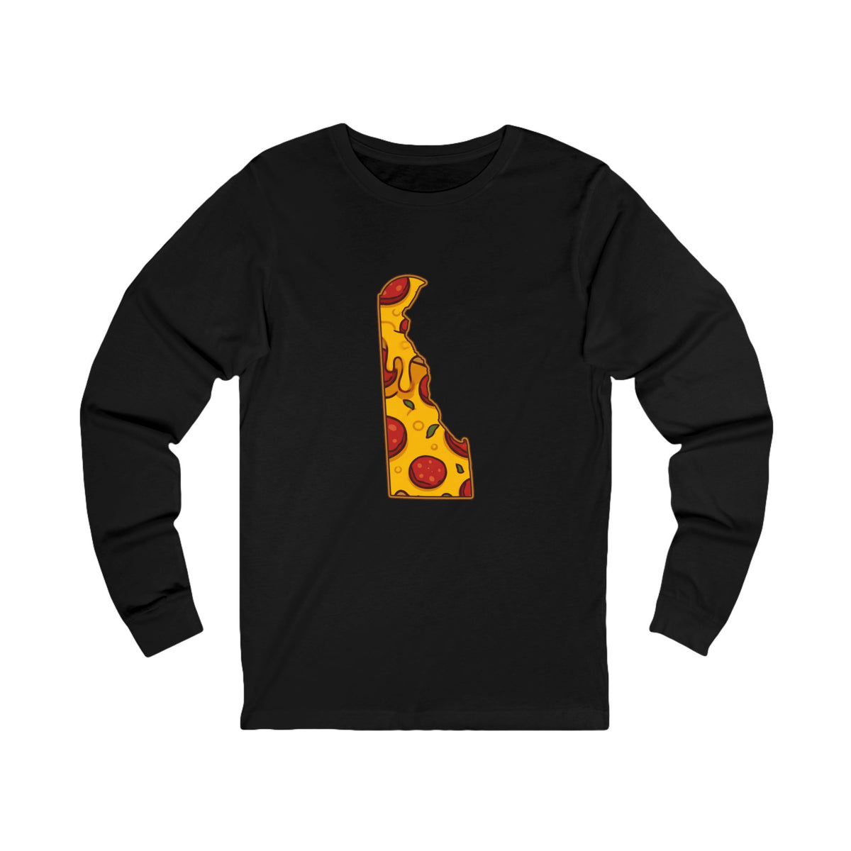Delaware Pizza Map Long Sleeve Tee