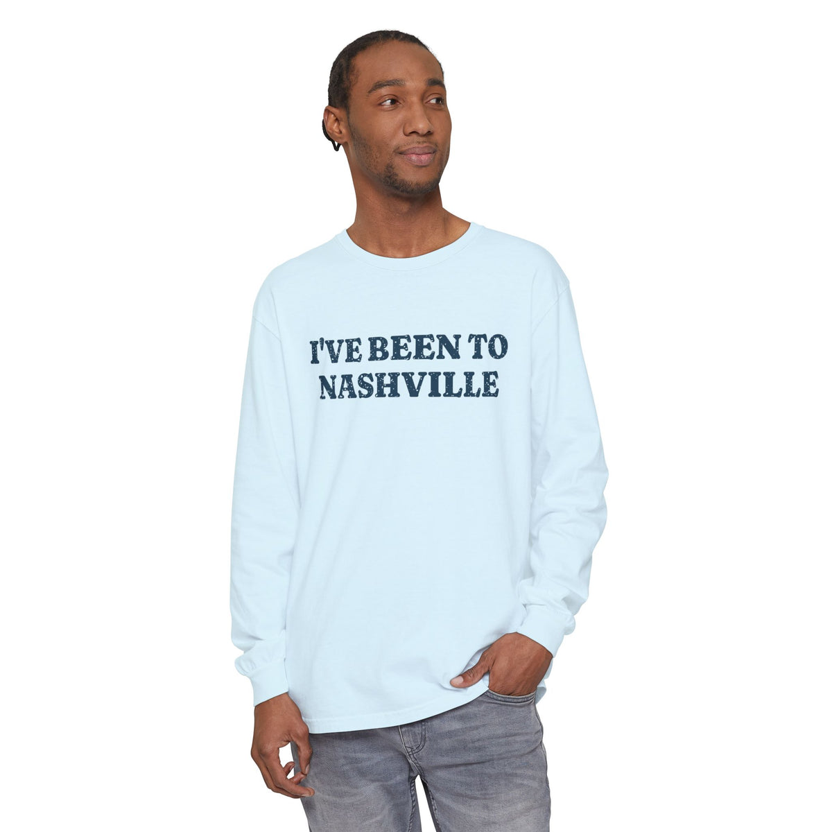 I've Been to Nashville Vintage Travel Souvenir Long Sleeve Tee