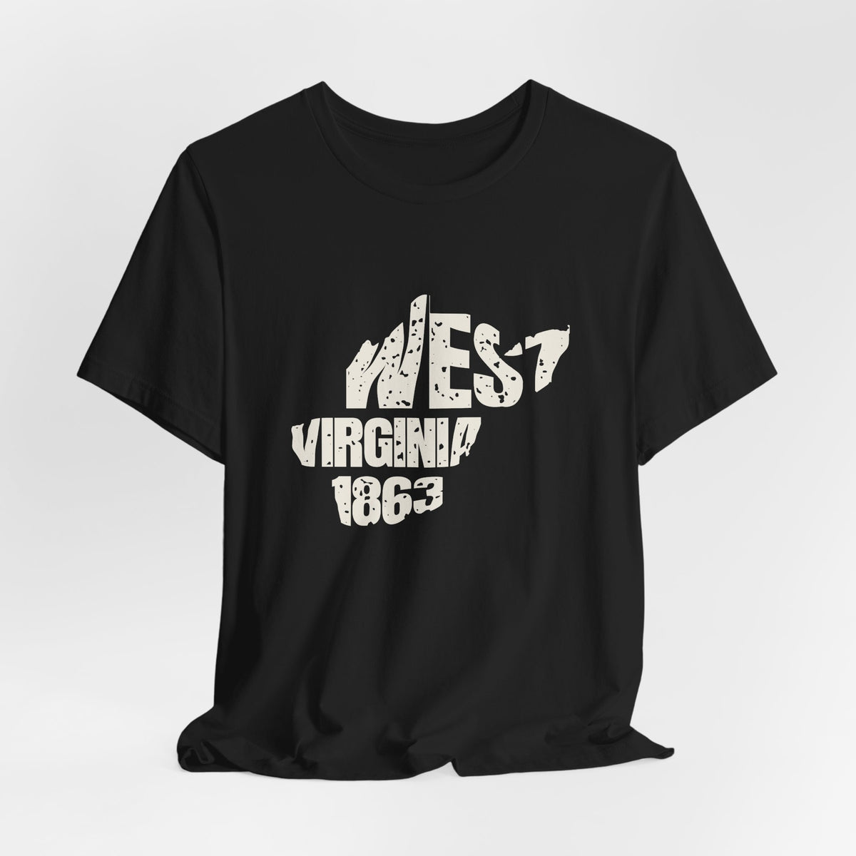 West Virginia Vintage Letters Map T-Shirt