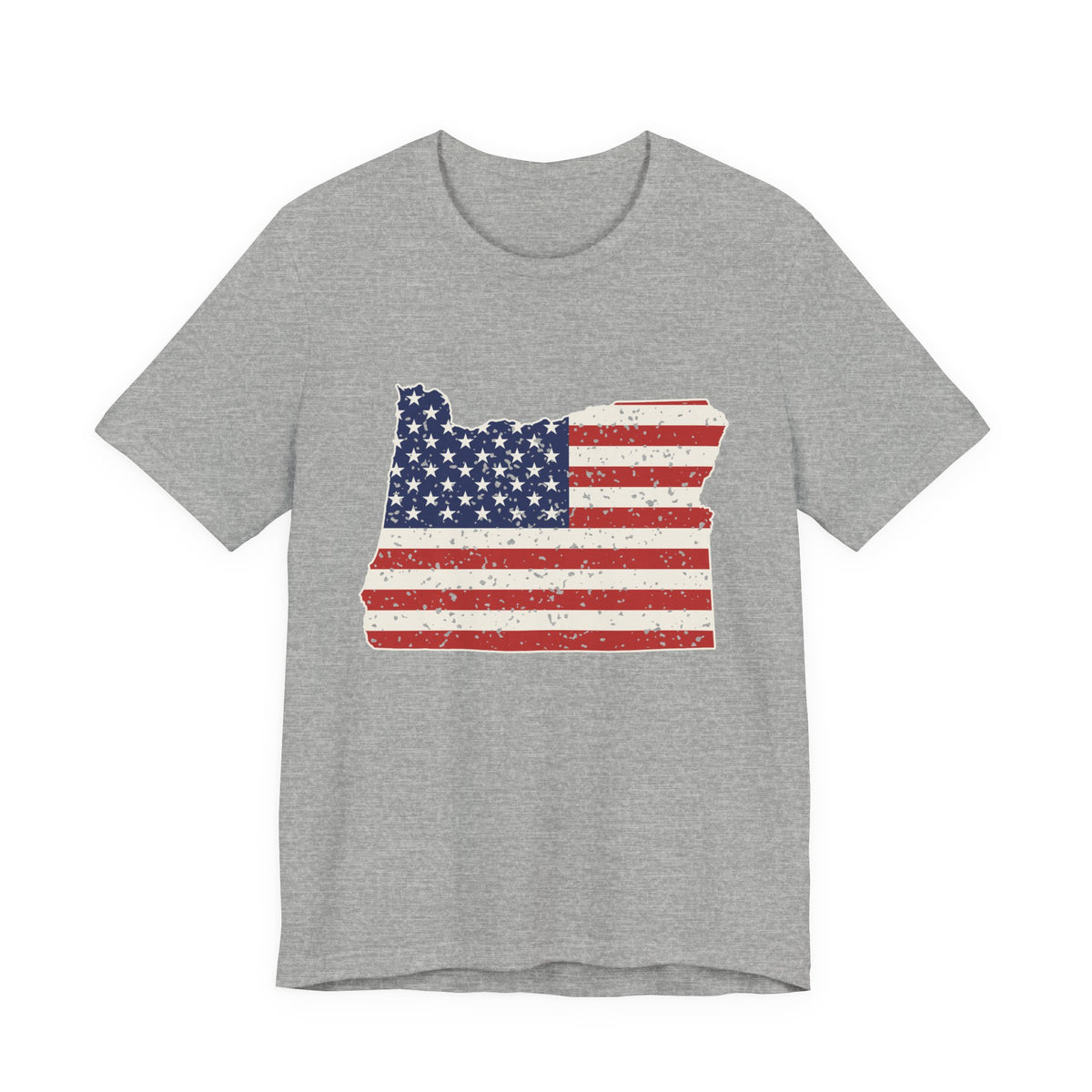 Oregon American Flag Map T-Shirt