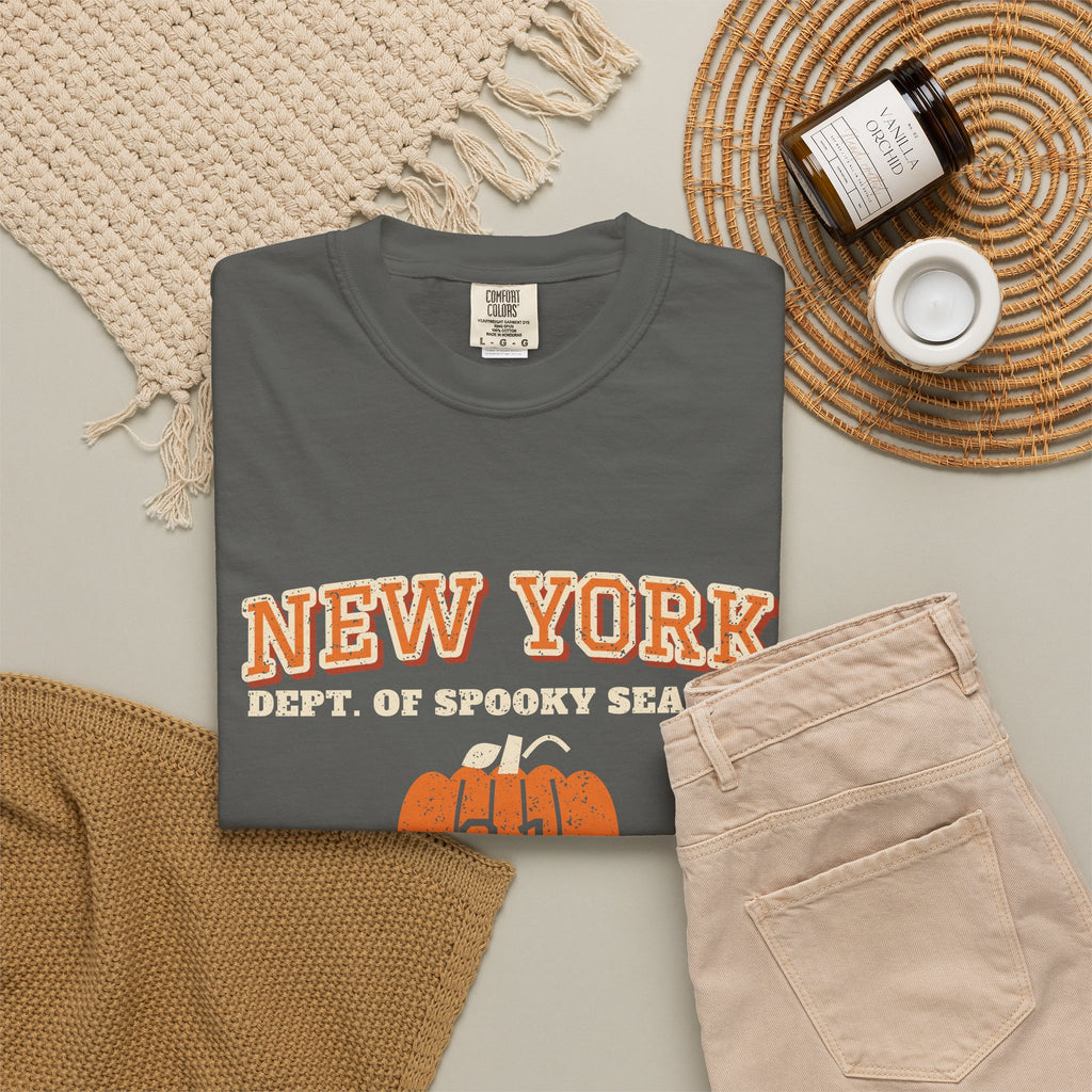 New York Dept. of Spooky Season Varsity T-Shirt