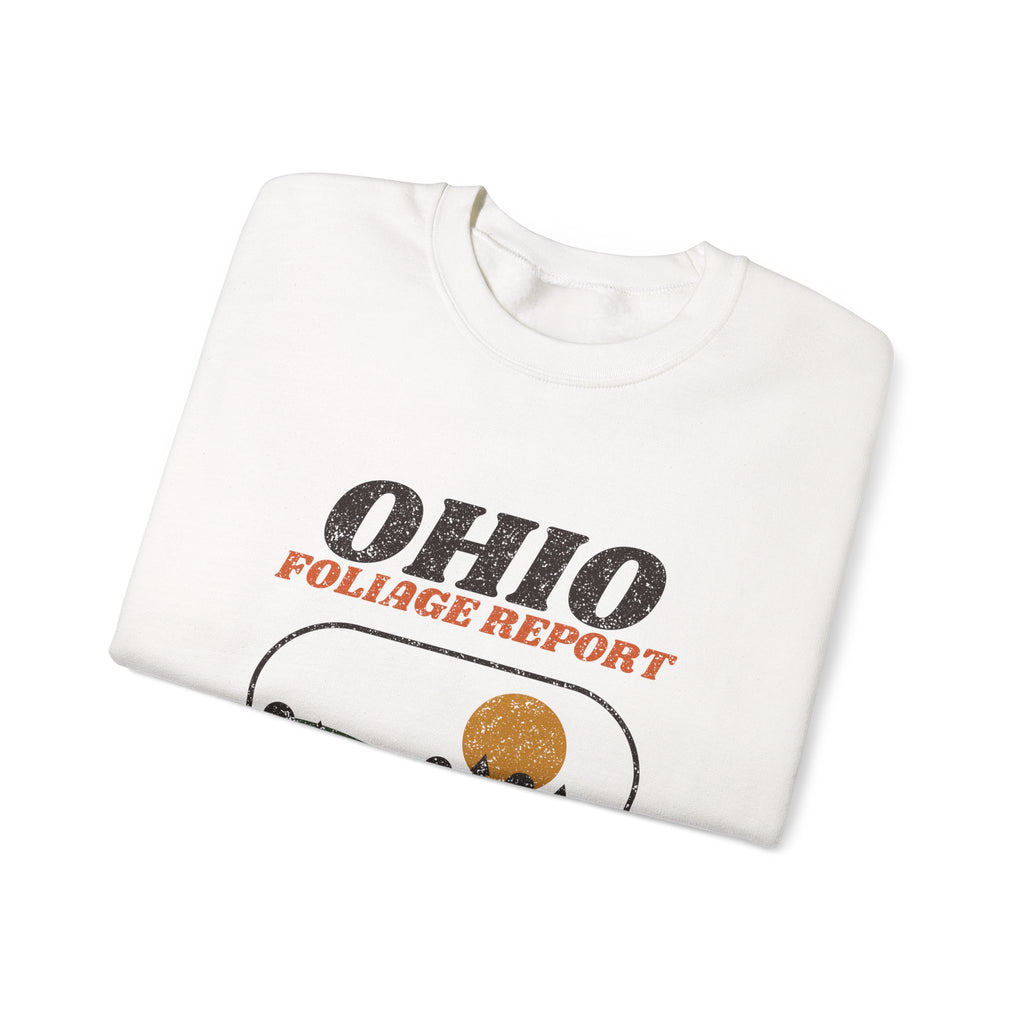 Ohio Foliage Report Retro Landscape Crewneck Sweatshirt