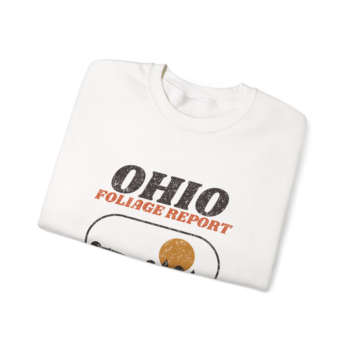 Ohio Foliage Report Retro Landscape Crewneck Sweatshirt