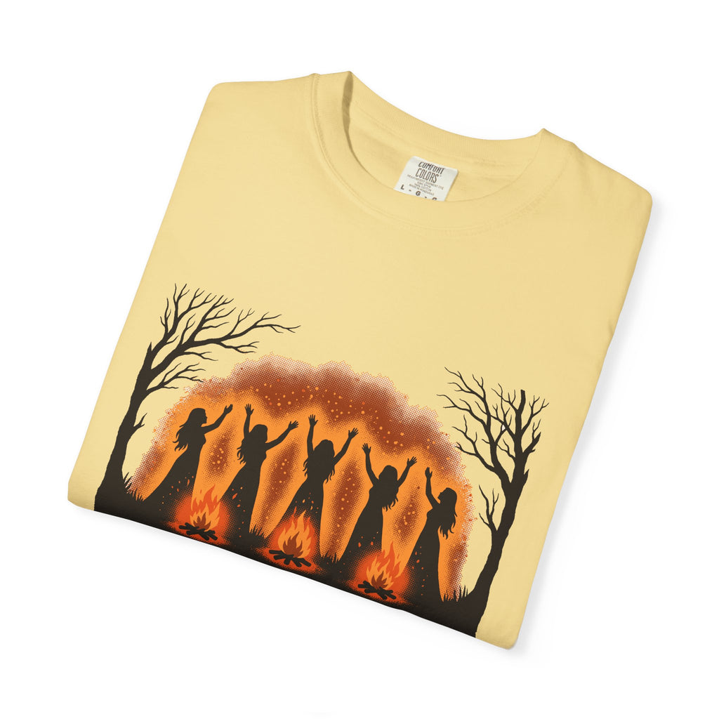 Women Dancing Around Bonfires Night Silhouettes T-Shirt