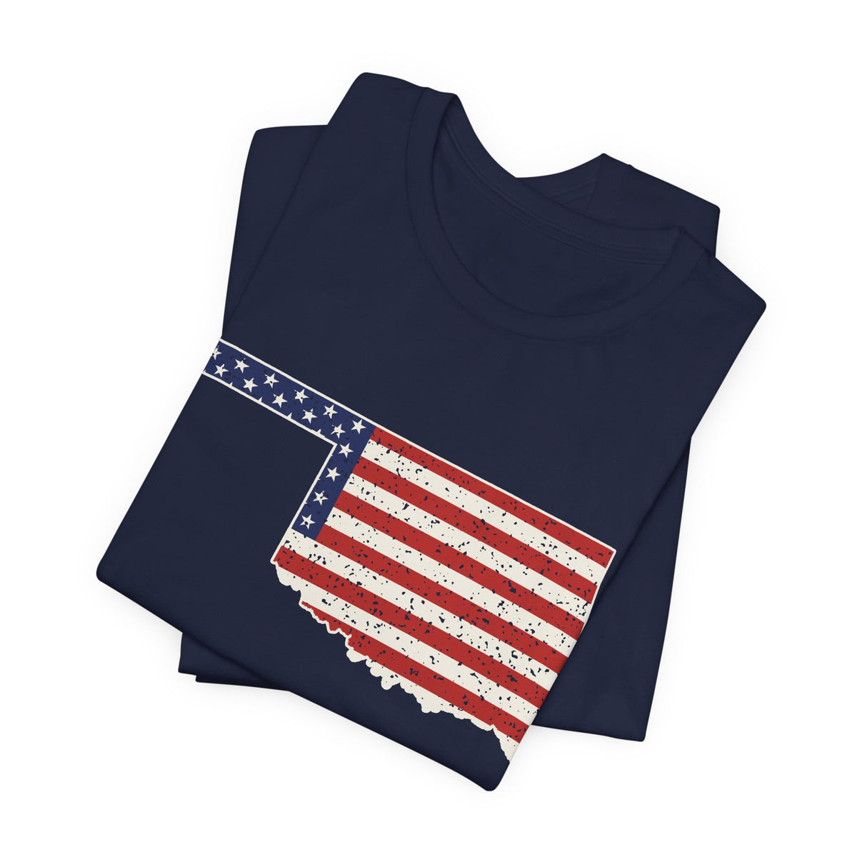 Oklahoma American Flag Map T-Shirt