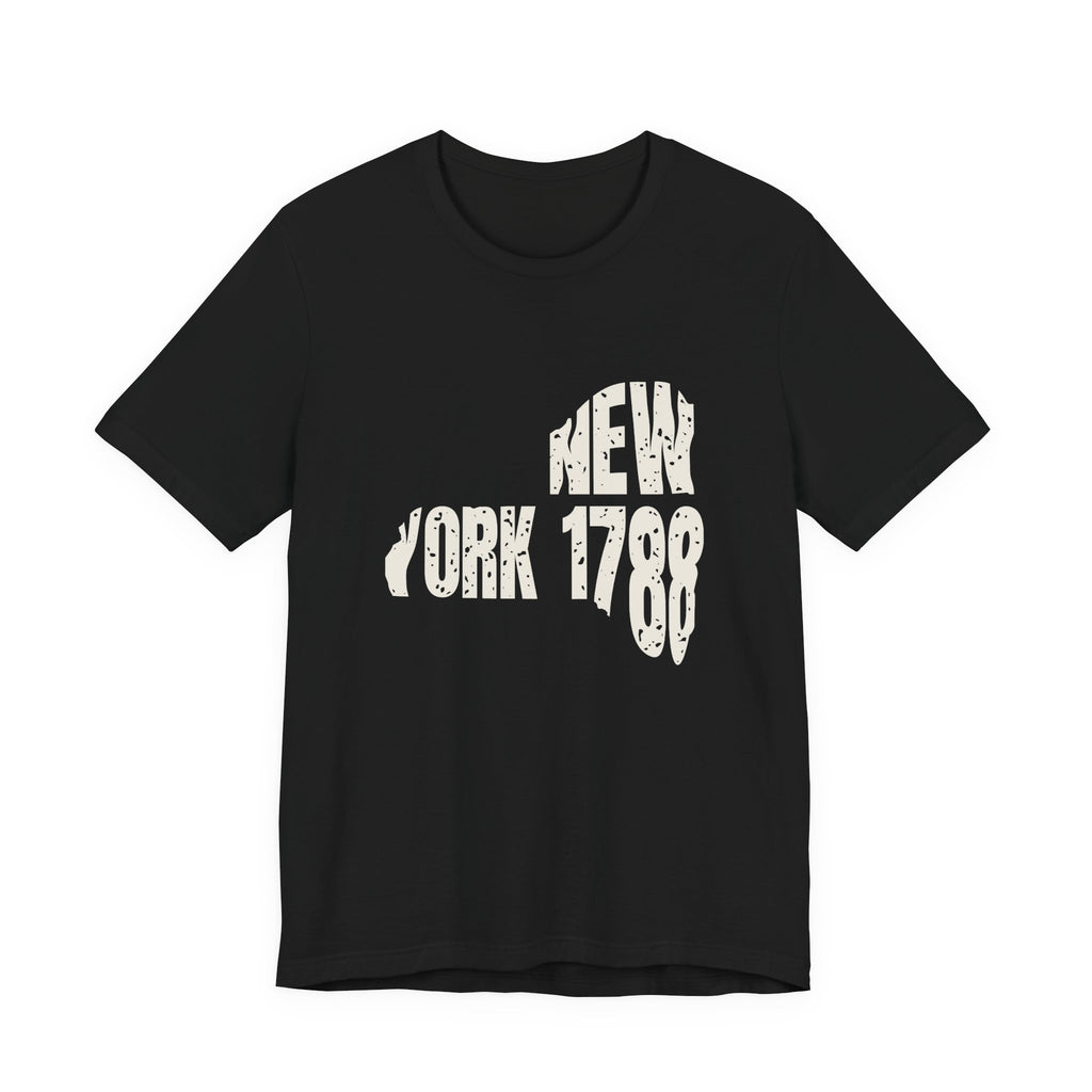 New York Vintage Letters Map T-Shirt