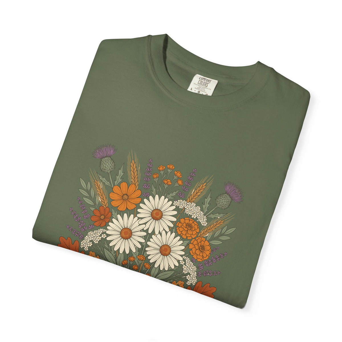 Fall Wildflower Bouquet Daisies and Thistles T-Shirt