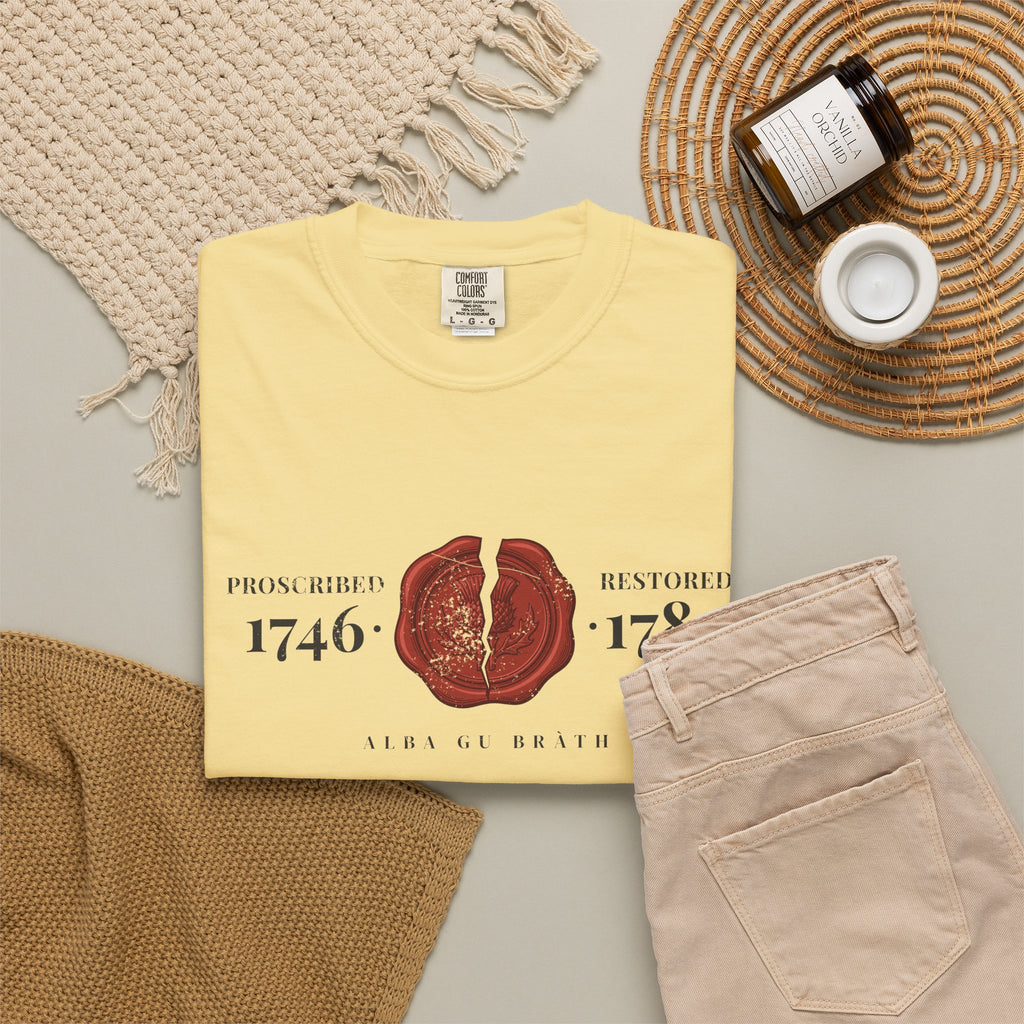 Proscribed 1746 Restored 1782 Alba Gu Bràth Thistle Seal T-Shirt
