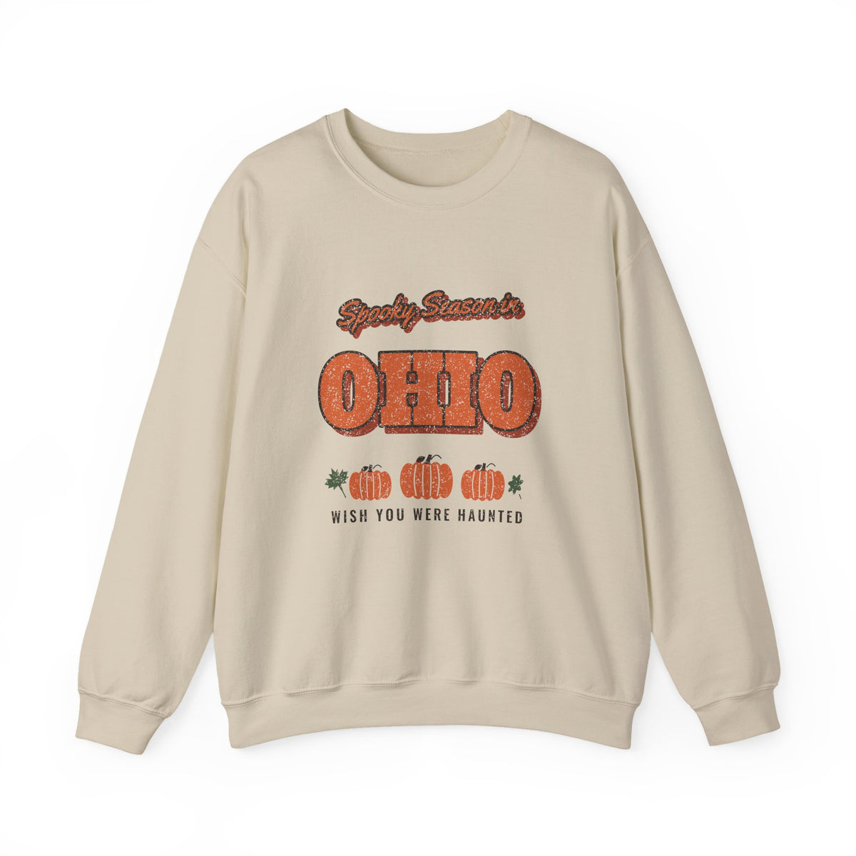 Spooky Season in Ohio Vintage Postcard Crewneck Sweatshirt