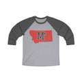 Montana Varsity Monogram Map Raglan 3/4 Sleeve Tee